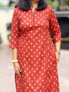 Cotton Kurta ( One Piece ) - Red
