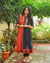 Ruhani Black Flared Two-Piece Co-Ord Set with Contrast Print