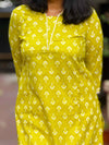 Cotton Kurta ( One Piece )- Yellow