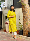 Cotton Kurta ( One Piece )- Yellow